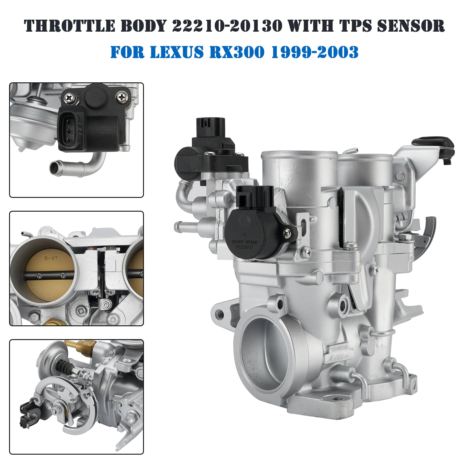 1999-2003 렉서스 RX300 3.0L 스로틀 바디 22210-20130 TPS 센서 장착