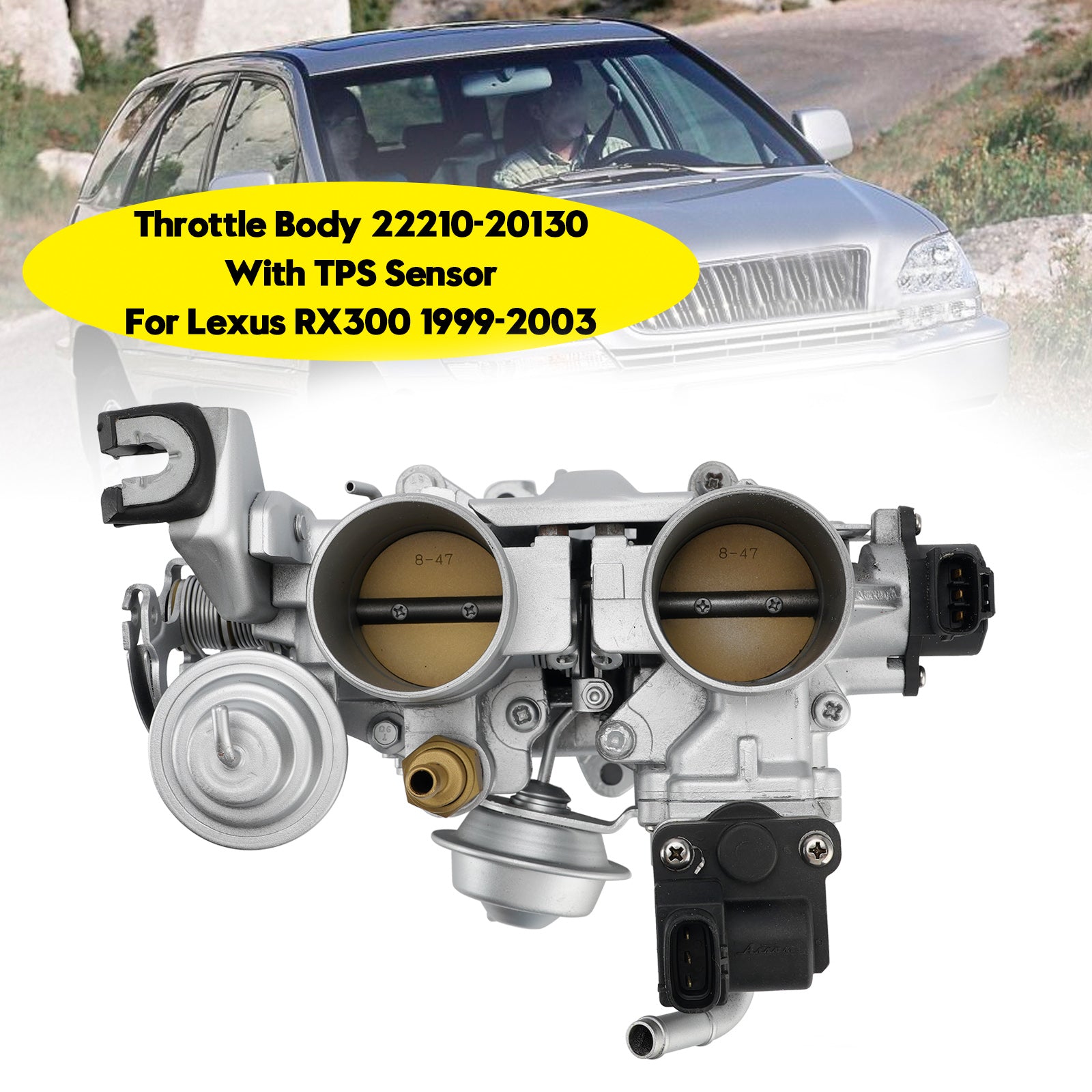 1999-2003 렉서스 RX300 3.0L 스로틀 바디 22210-20130 TPS 센서 장착