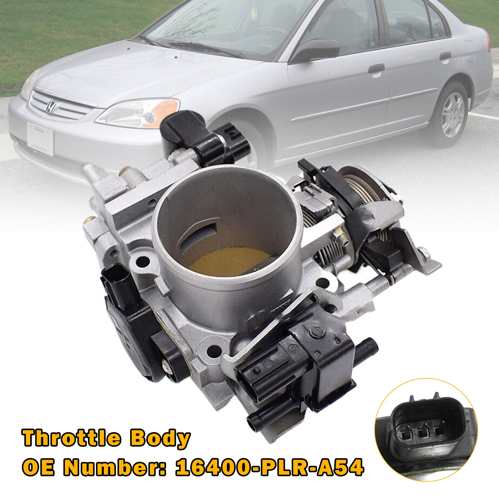 2001-2005 Honda Civic 4AT CVT 1.7L Throttle Body 16400-PLR-A54