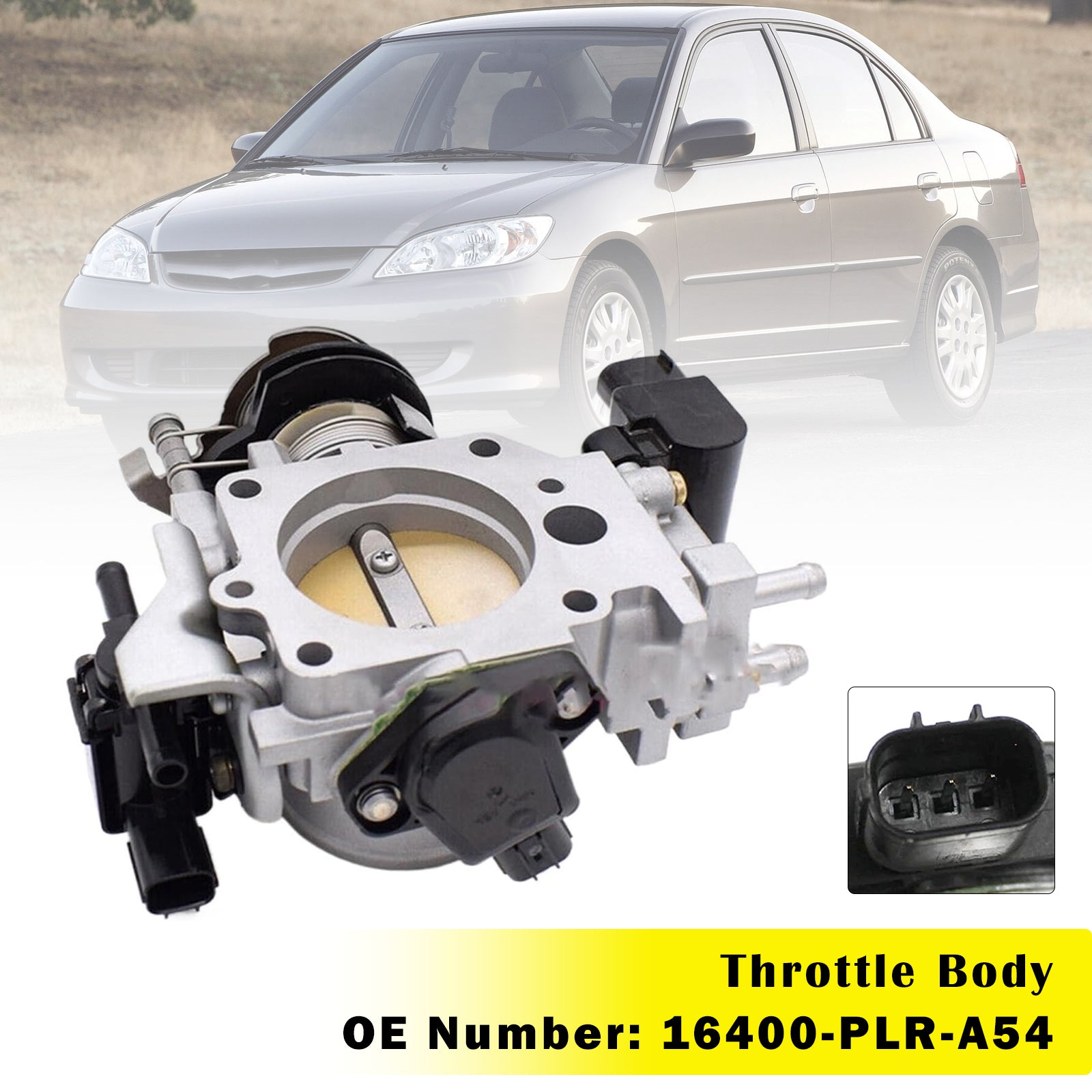 2001-2005 Honda Civic 4AT CVT 1.7L Throttle Body 16400-PLR-A54