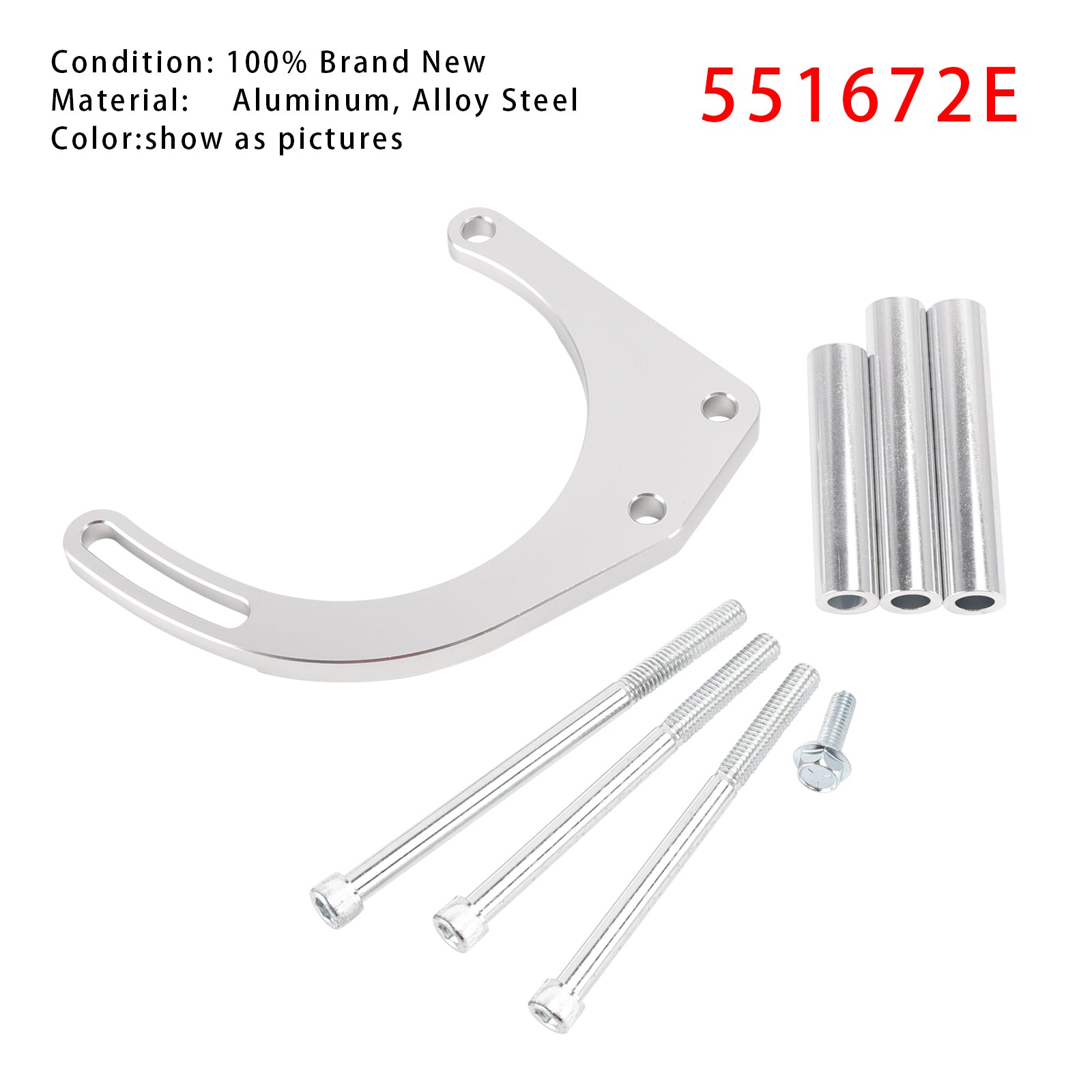 Alternator Bracket Electric Adjustable Water Pump Mount Kit 551672E For Chevy