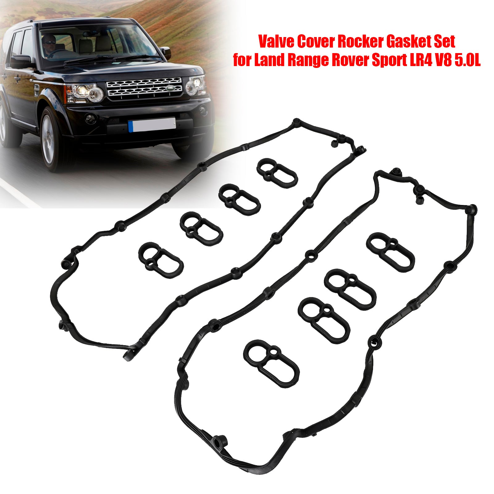 Valve Cover Rocker Gasket Set for Land Range Rover Sport LR4 V8 5.0L