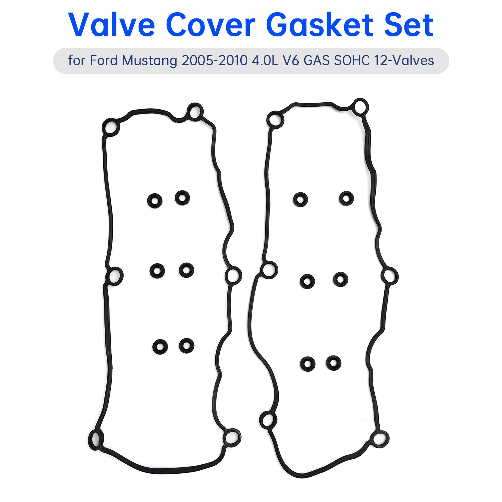 2005-2010 Ford Mustang 4.0L V6 GAS SOHC 12-Valves Valve Cover Gasket Set Generic