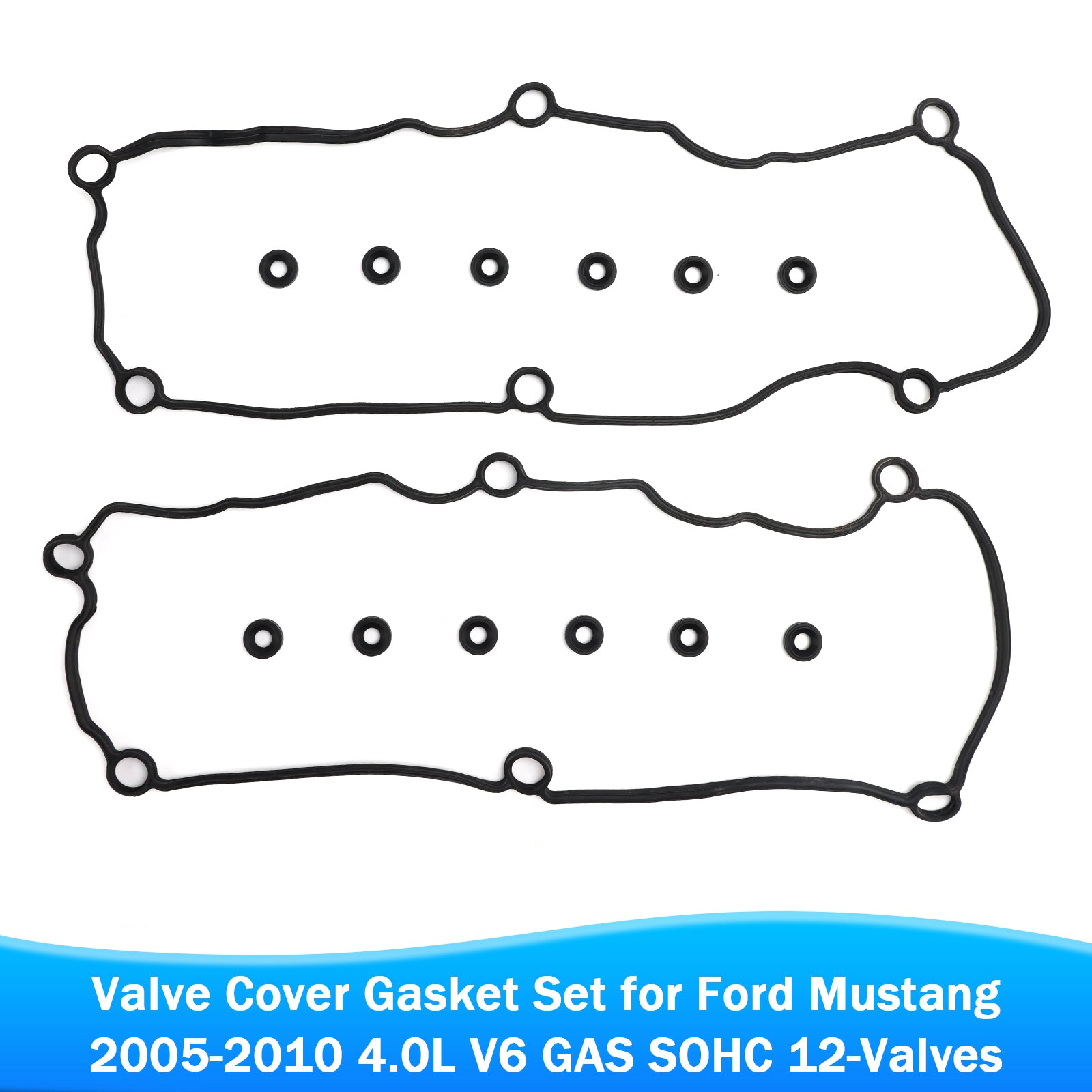 2005-2010 Ford Mustang 4.0L V6 GAS SOHC 12-Valves Valve Cover Gasket Set Generic