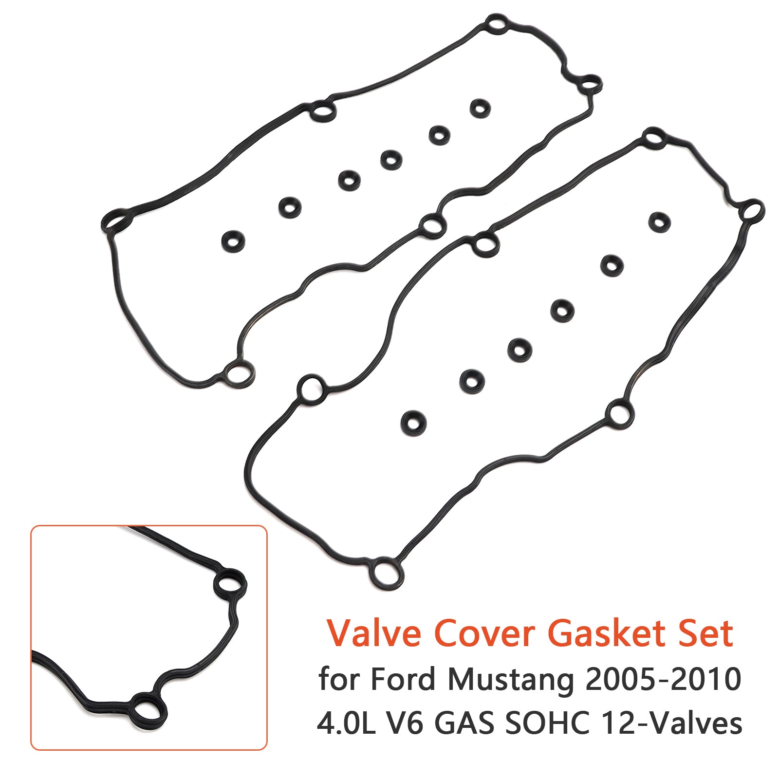 2005-2010 Ford Mustang 4.0L V6 GAS SOHC 12-Valves Valve Cover Gasket Set Generic
