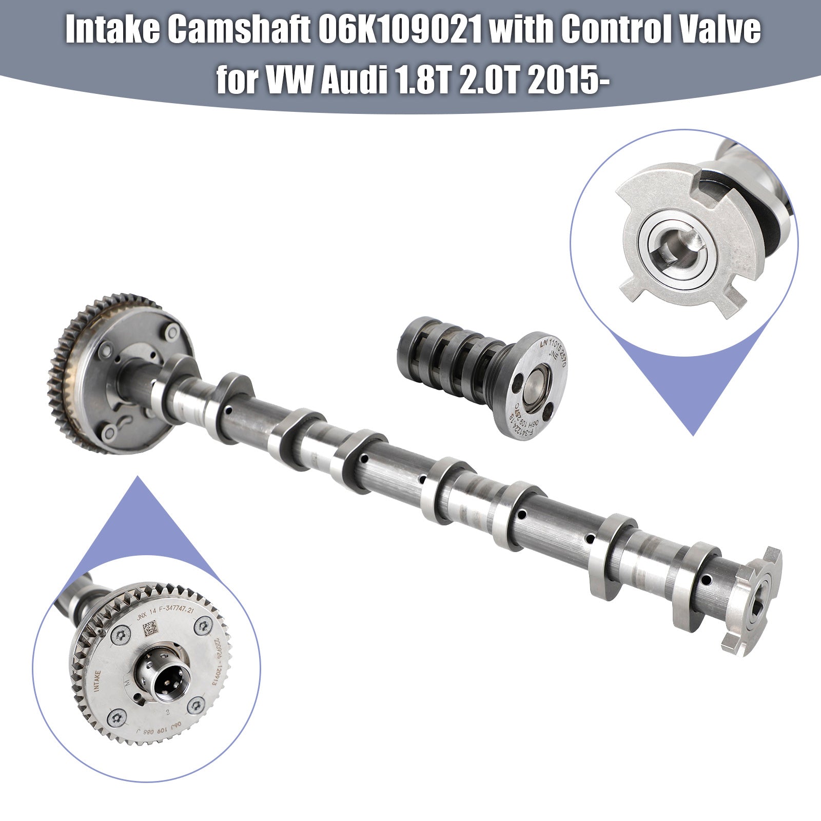 Intake Camshaft 06K109021 with Control Valve for VW Audi 1.8T 2.0T 2015-