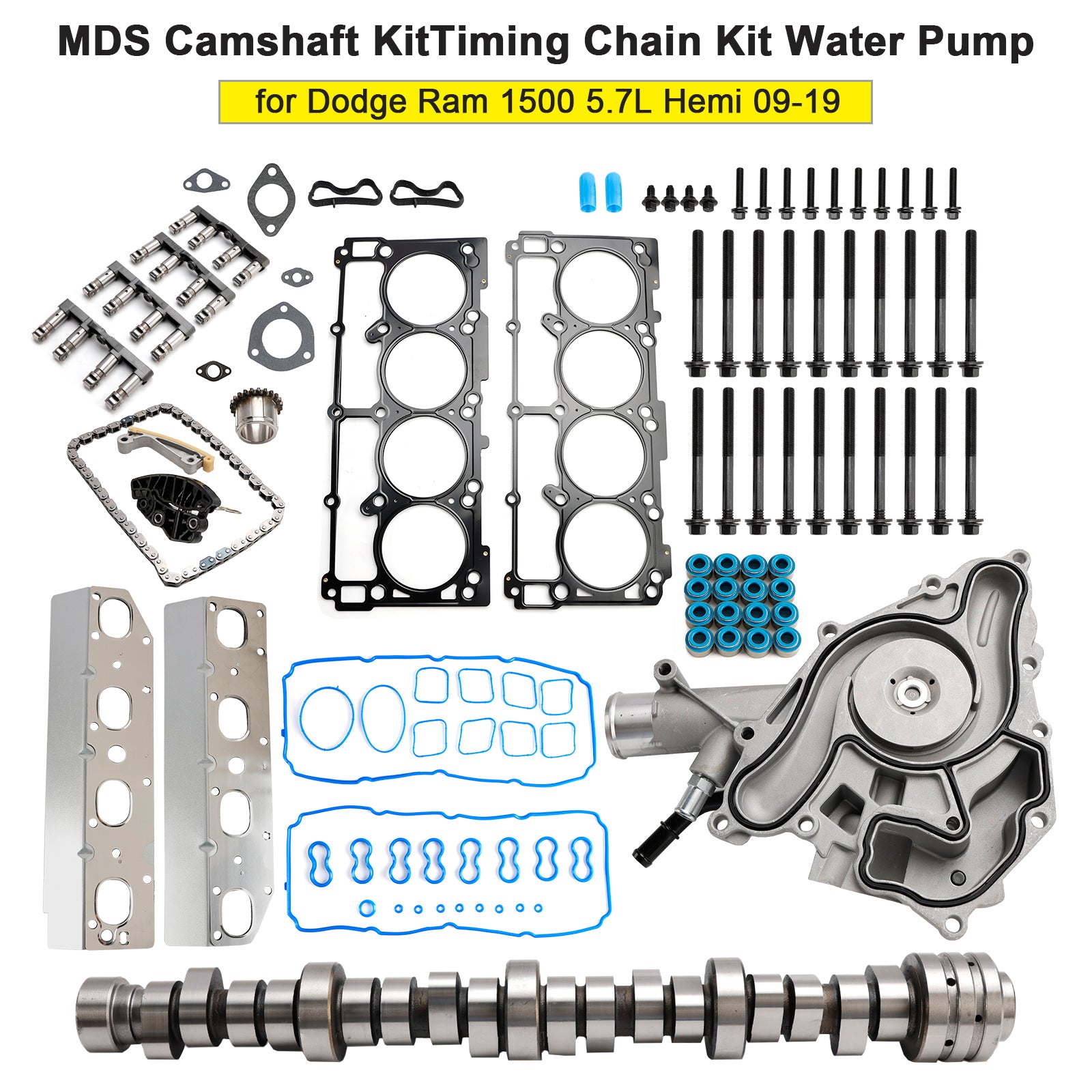 2011-2019 Ram 1500 5.7L Engine MDS Camshaft KitTiming Chain Kit Water Pump Generic