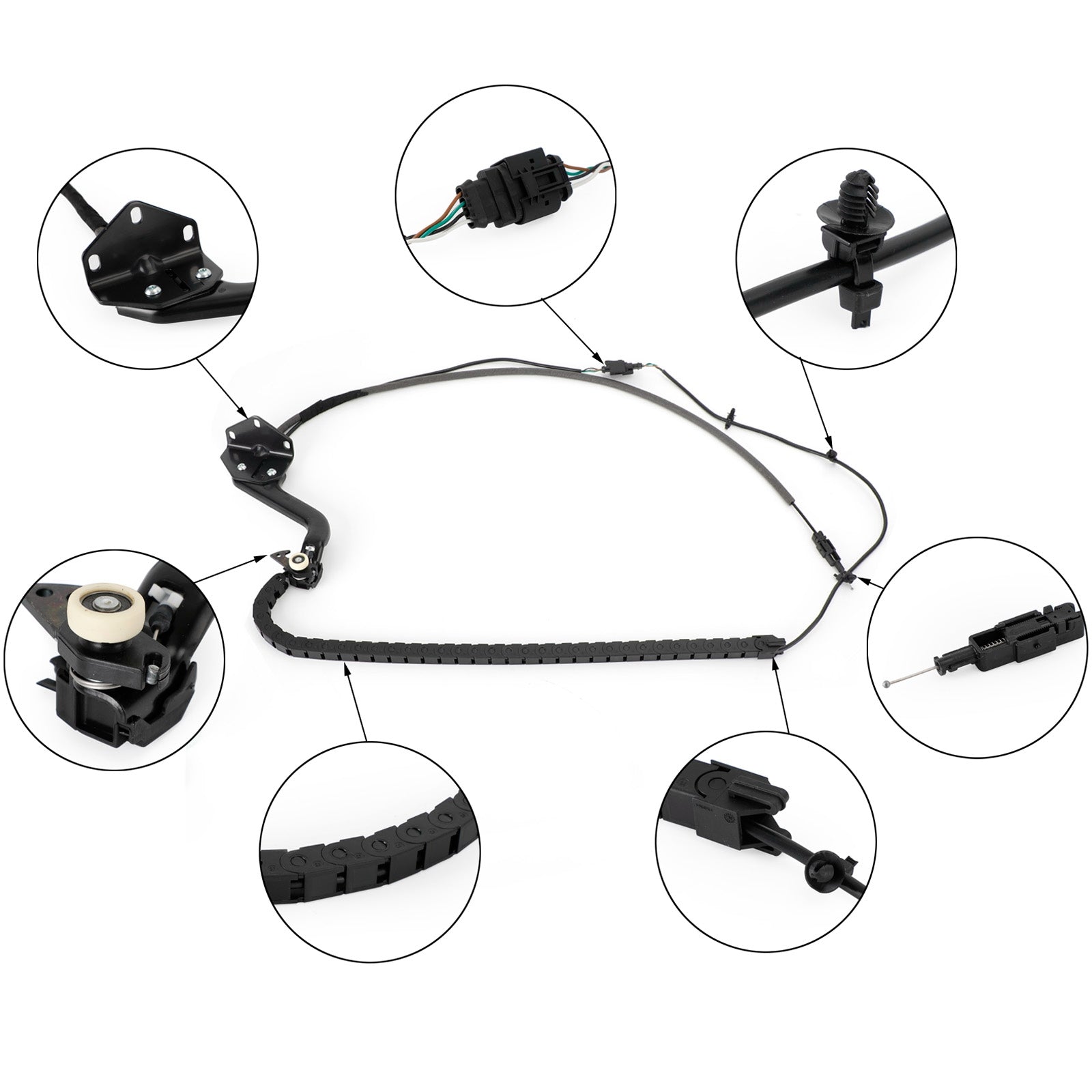 Left Hand Sliding Side Door Cable +Track 9068203769 For Sprinter VW Crafter 06- Generic