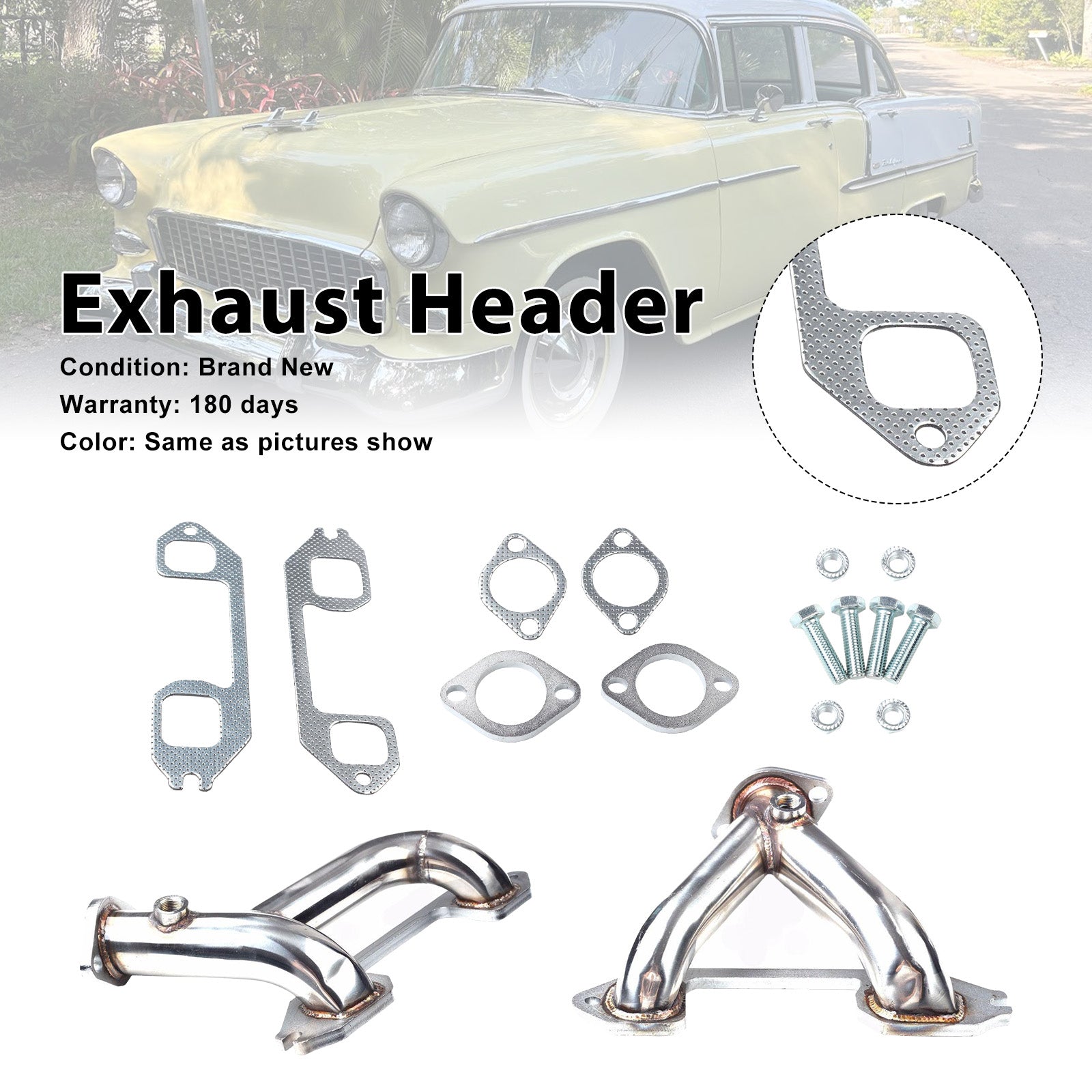 Stainless Steel Exhaust Manifold Header Fit Chevrolet 216/235/261 1937-1962