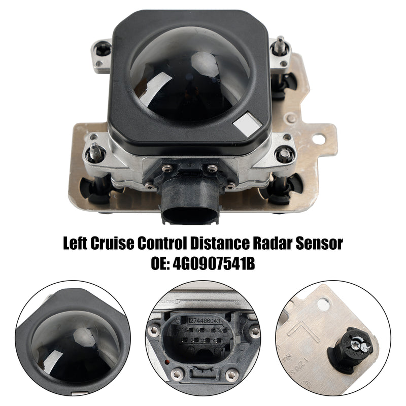 Audi A6 A7 2016-2018 Sensor de radar de distancia de control de crucero izquierdo 4G0907541B