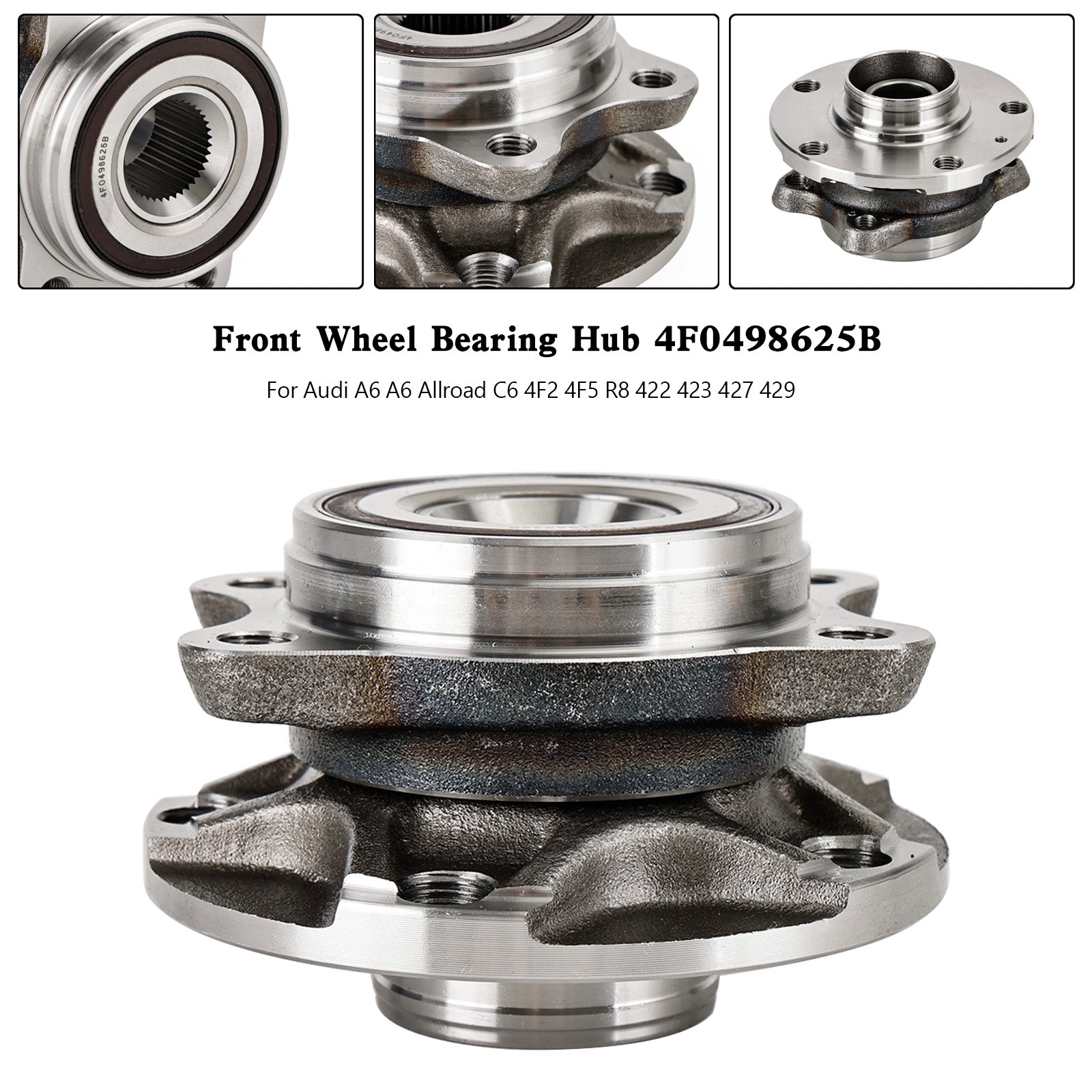 2004-2011 Audi A6 C6 4F2 Front Wheel Bearing Hub 4F0498625B Fedex Express