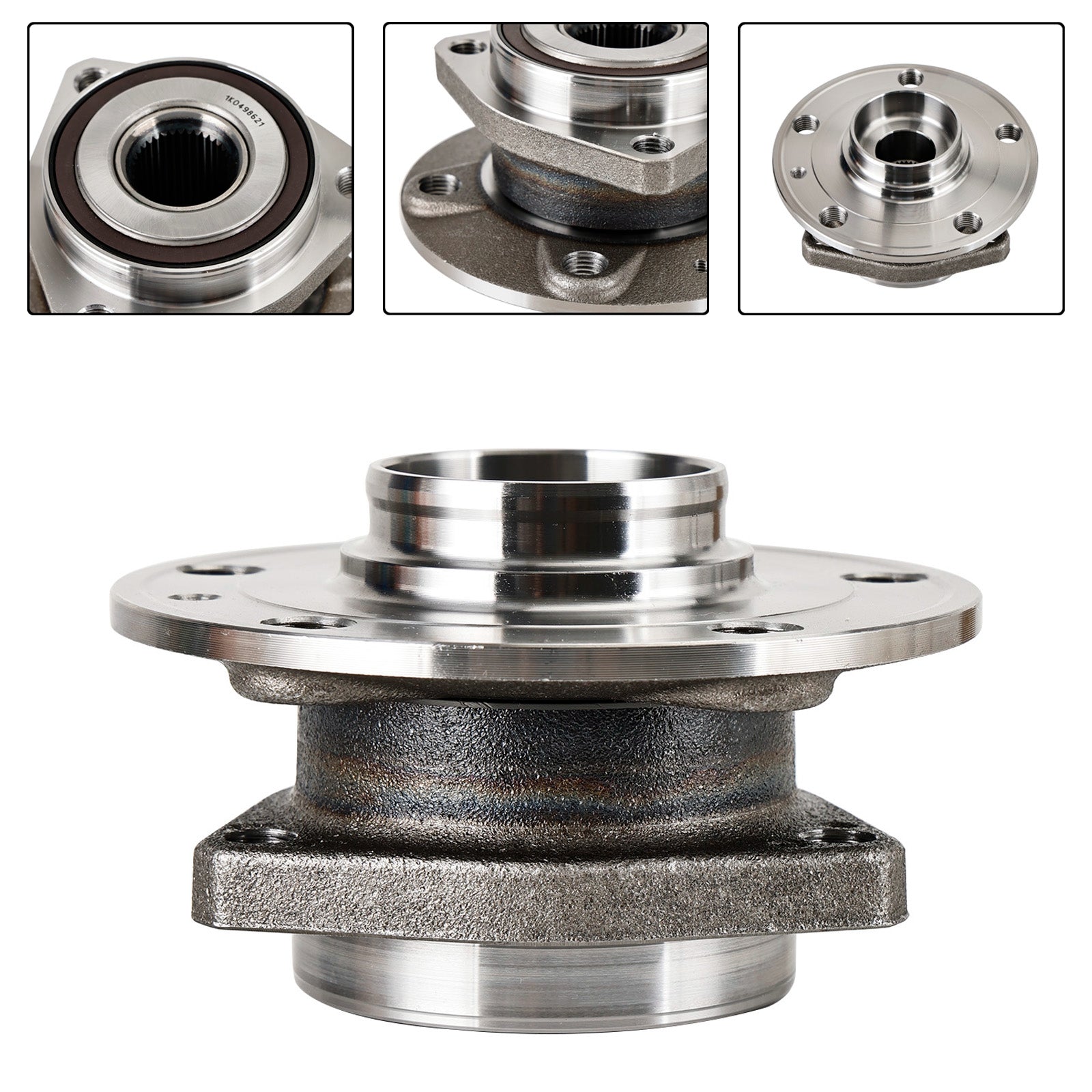 1K0498621 Front Wheel Bearing Hub w/3 Holes For Audi A3 VW Caddy MK3 Golf 5/6/7 Fedex Express