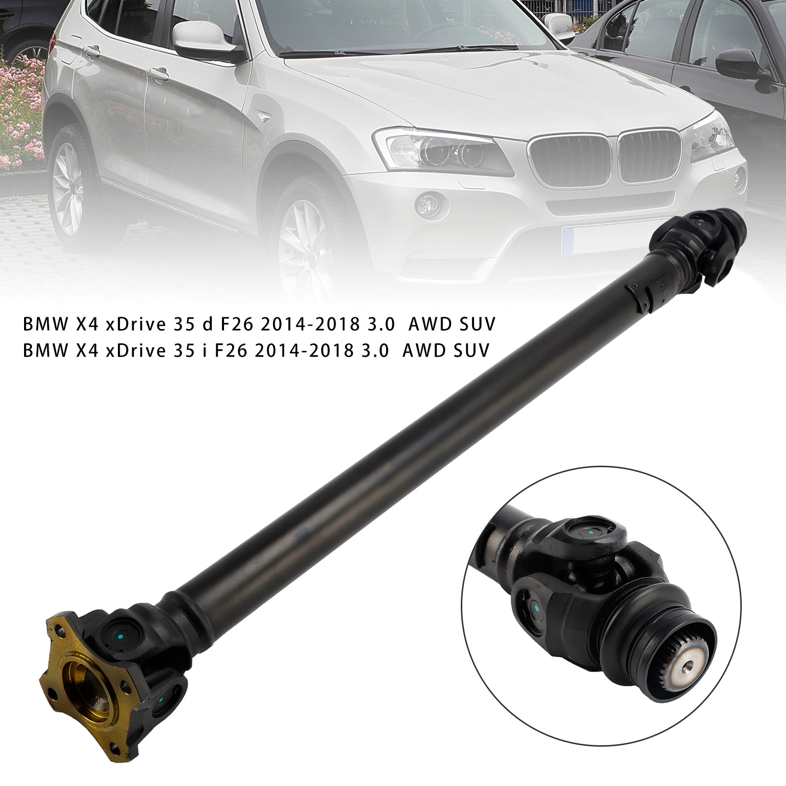 Front Propshaft 26207589985 For BMW X3 F25 10-17 X4 F26 14-18 AWD