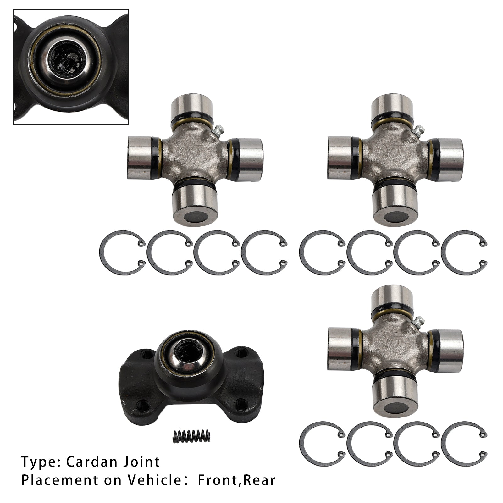 Double Cardan Joint 211355X + 5-153X For Jeep Wrangler Cherokee XJ TJ