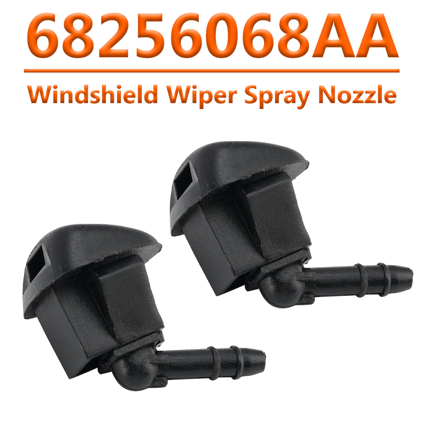 2015-2020 Jeep Renegade 2 Pcs Windshield Wiper Spray Nozzle 68256068AA