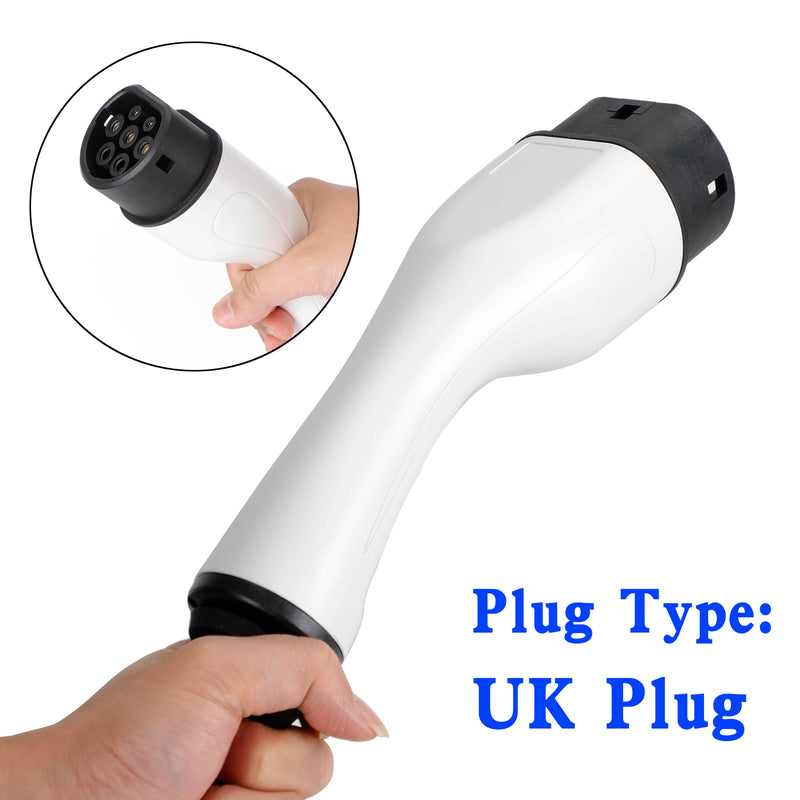 Protable 13A EV Charging Cable Type 2 UK Plug 3 Pin Electric Car Charger 5.5M