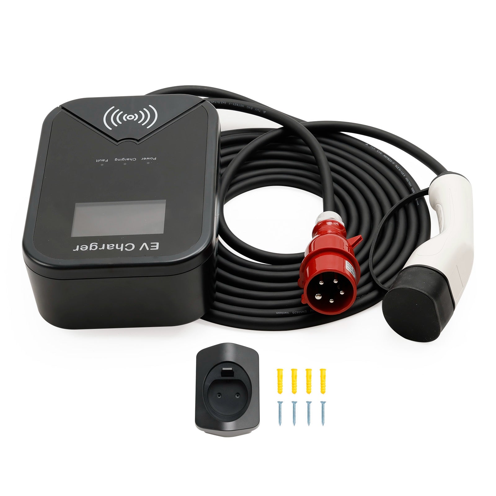 EV Charger Type 2 22KW Home Charging Station 32A Wallbox 7m Charging Cable With Charger Holder APP Control CEE 3-Phase Plug For All EV and PHEVs