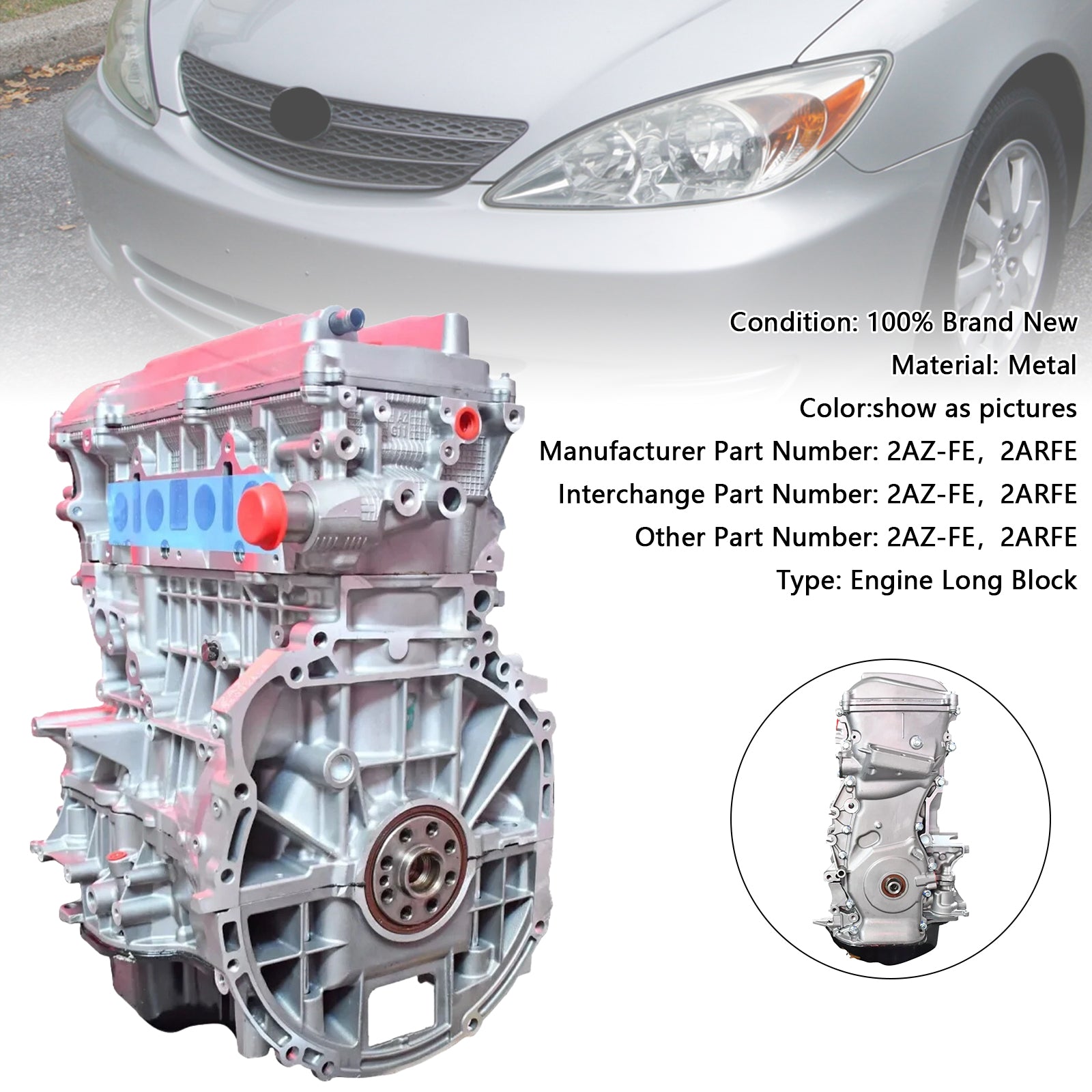 Brand New 2AZ-FE 2ARFE Engine Motor Assembly 2.4L For Toyota Camry 2002-2009