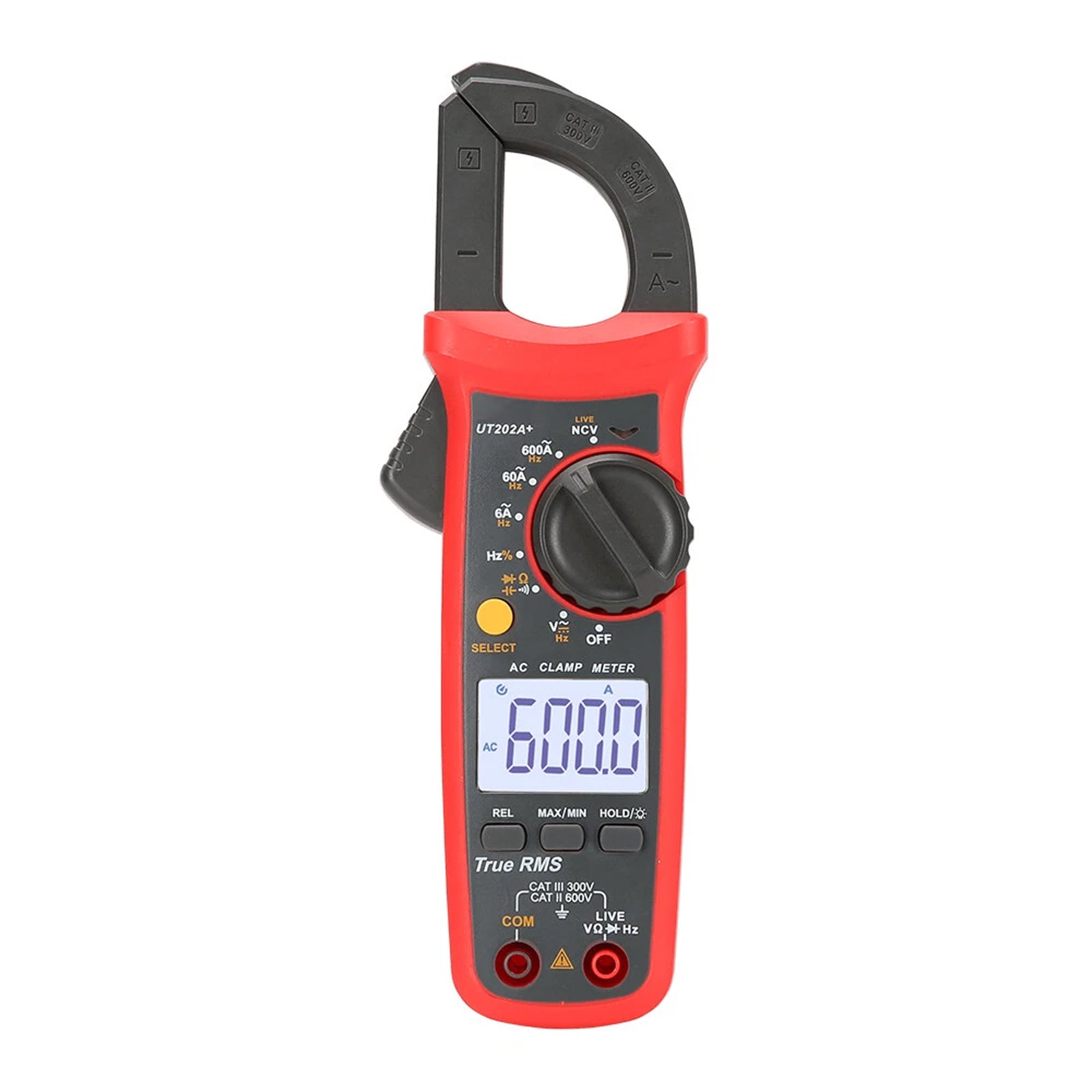 UT202A+ Digital Clamp Meter Multimeter Voltage 600A AC Current Resistance