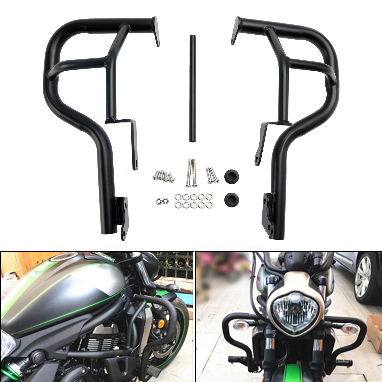 Engine Bumper Guard Crash Bar Protector Fit for Kawasaki Vulcan S 650 2015-2024 Generic