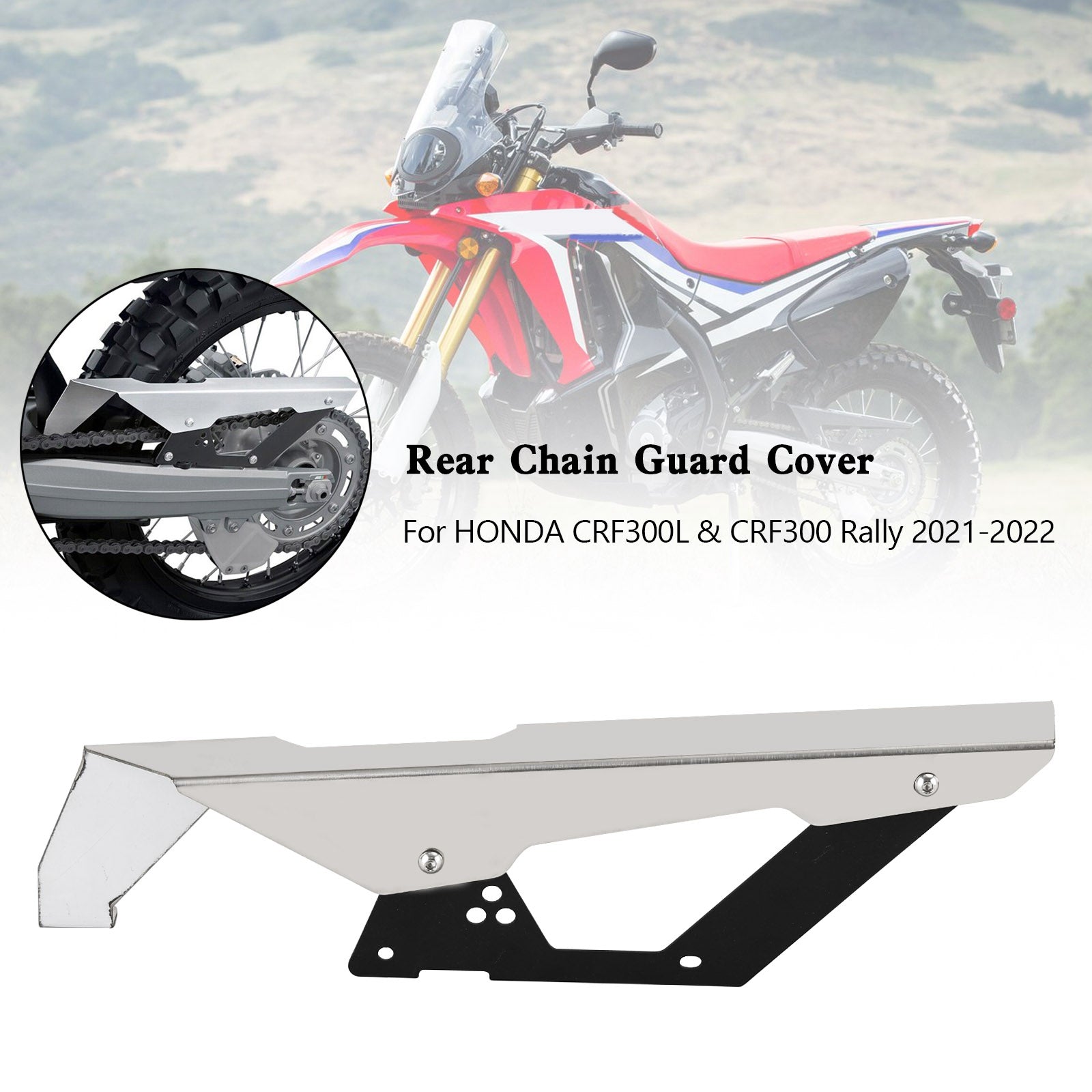 Cubierta protectora de cadena de piñón para HONDA CRF300L LA Rally ND16 2021-2022