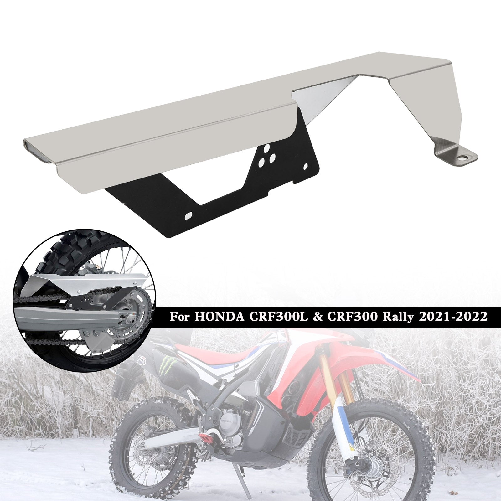 Cubierta protectora de cadena de piñón para HONDA CRF300L LA Rally ND16 2021-2022