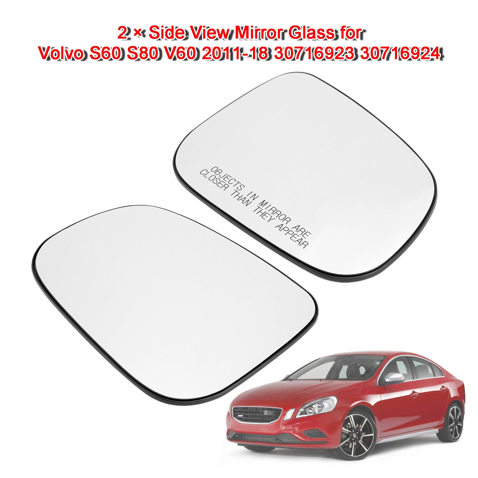 2015-2022 Jaguar XE / XEL 2x Side View Mirror Glass 30716923 30716924