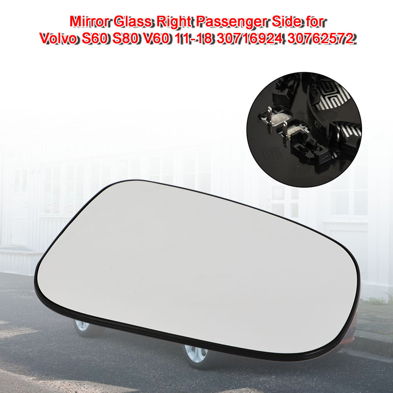 مرآة زجاج الجانب الأيمن للراكب لسيارة فولفو S60 S80 V60 11-18 30716924 30762572