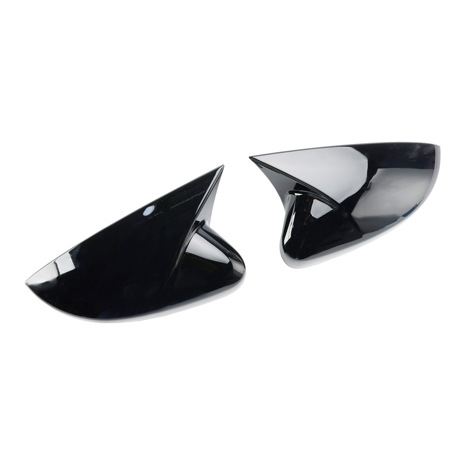 Gloss Black Wing Door Mirror Cover Caps for Left + Right VW Polo MK5 09-17