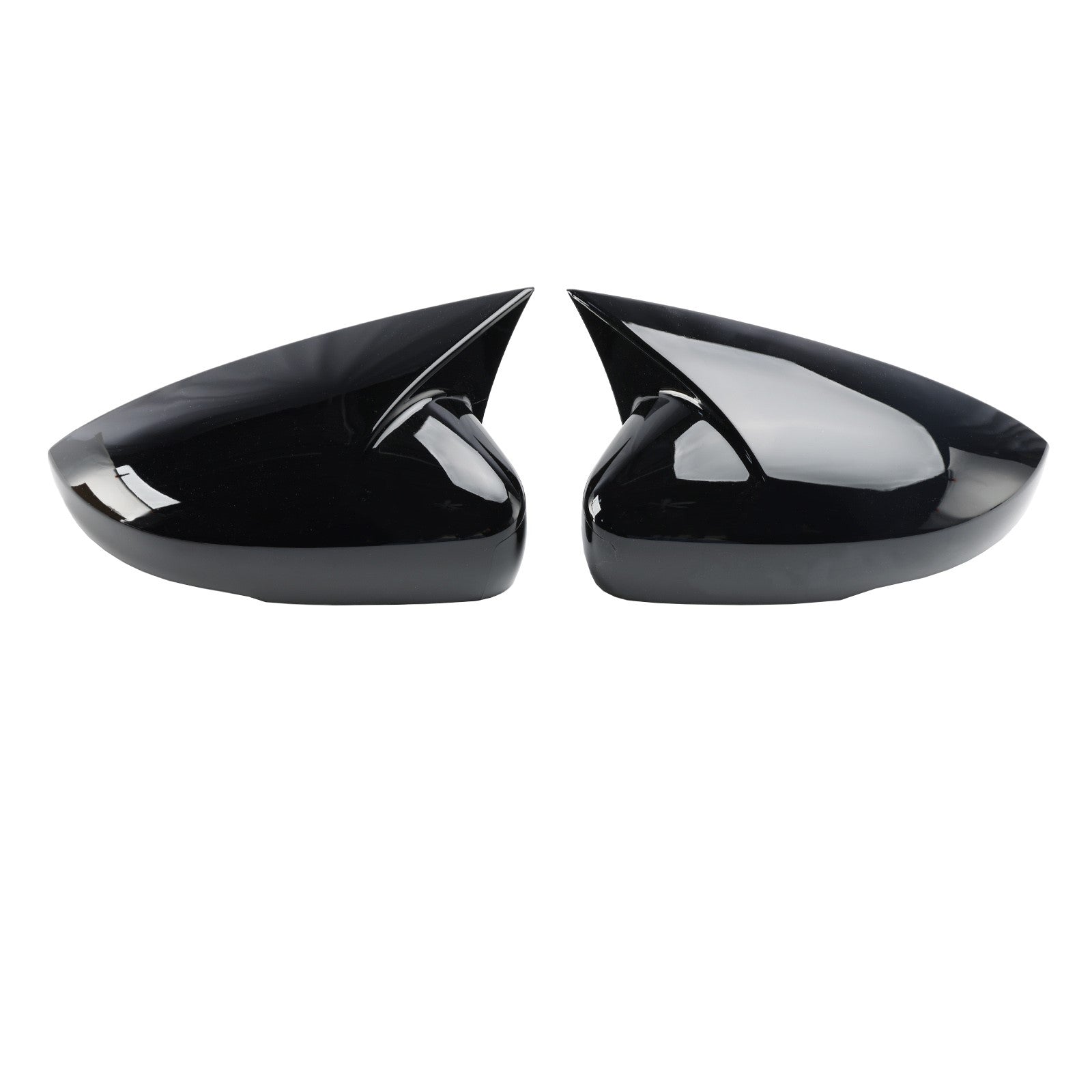 Gloss Black Wing Door Mirror Cover Caps for Left + Right VW Polo MK5 09-17