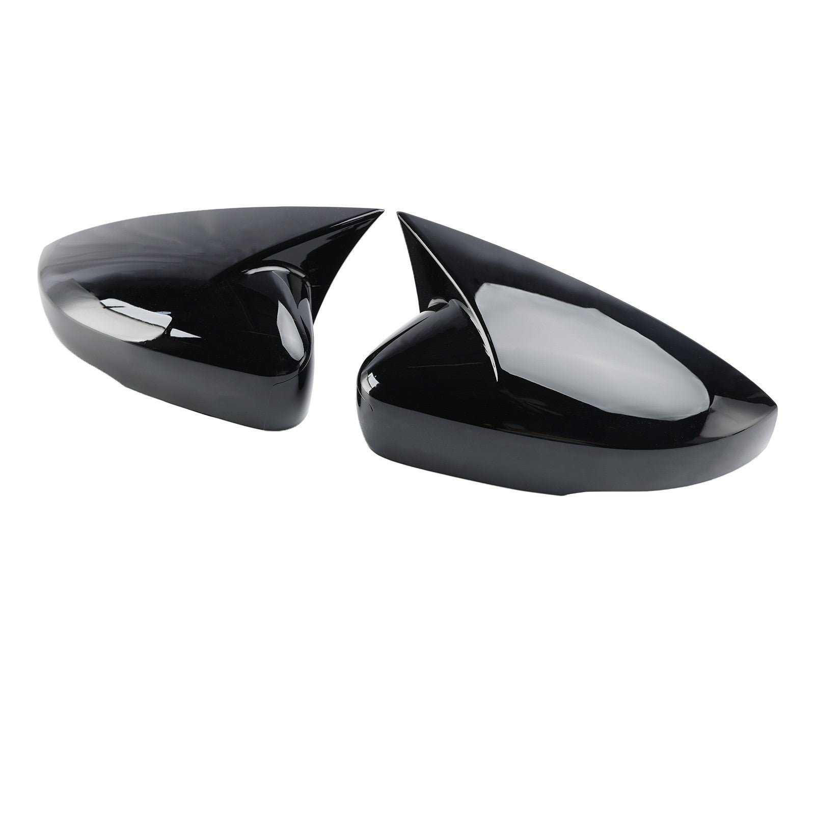 Gloss Black Wing Door Mirror Cover Caps for Left + Right VW Polo MK5 09-17