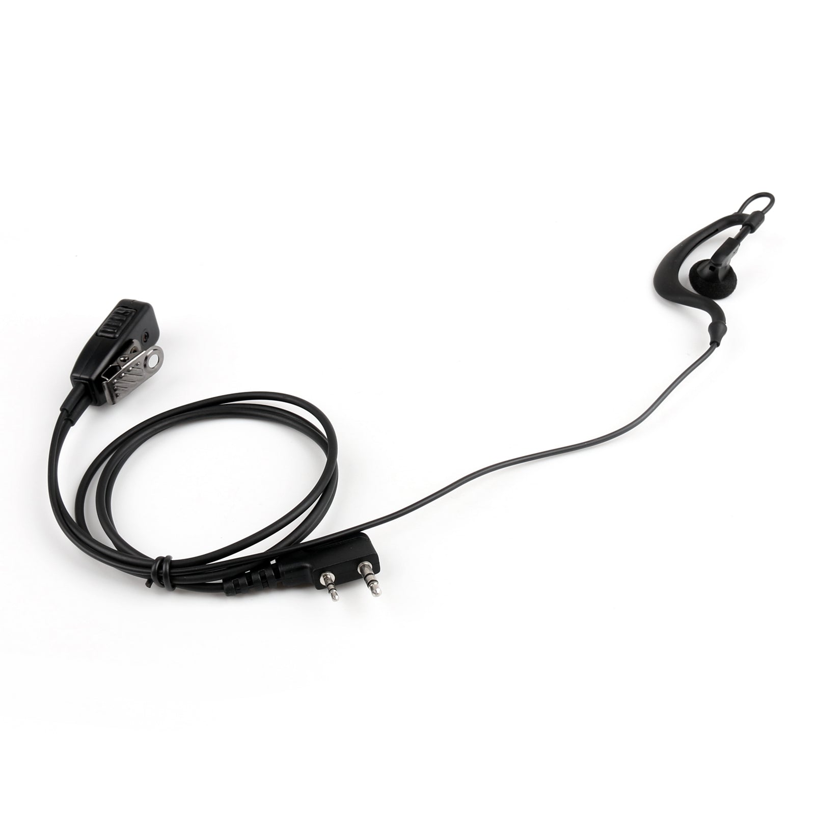 G-Shape Ear Hook Earpiece Headset PTT MIC 2Pin For Baofeng Kenwood Radio