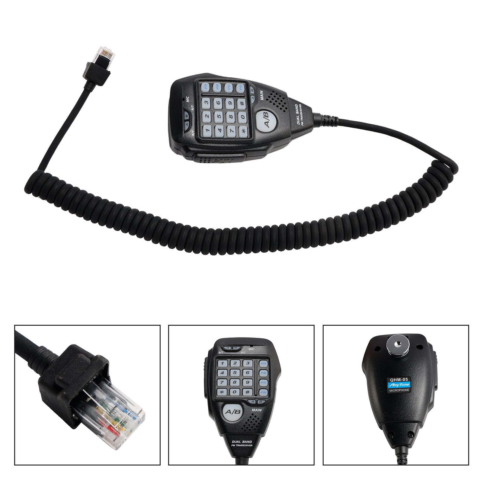 Walkie-talkie Microphone Compatible Car Use Fit For AnyTone AT-778UV AT-588UV