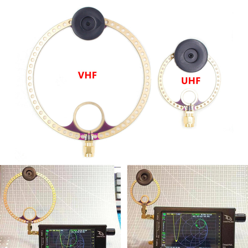 2x دونات VHF UHF FM هوائي حلقة صغيرة لاستقبال الراديو HFDY Malahiteam DSP DSP2