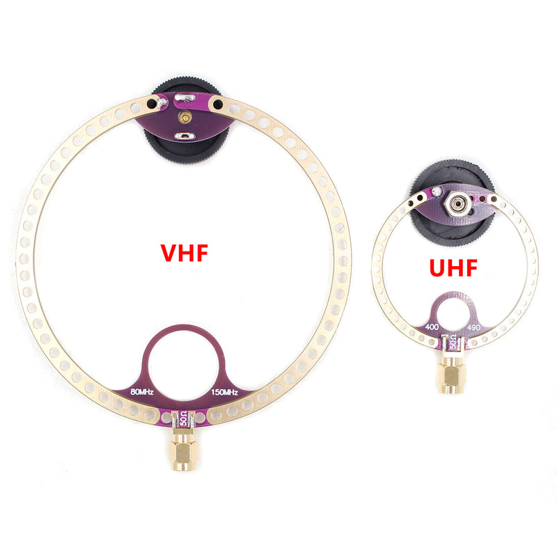 2x Donut VHF UHF FM Mini Antena de Bucle para Receptor de Radio HFDY Malahiteam DSP DSP2