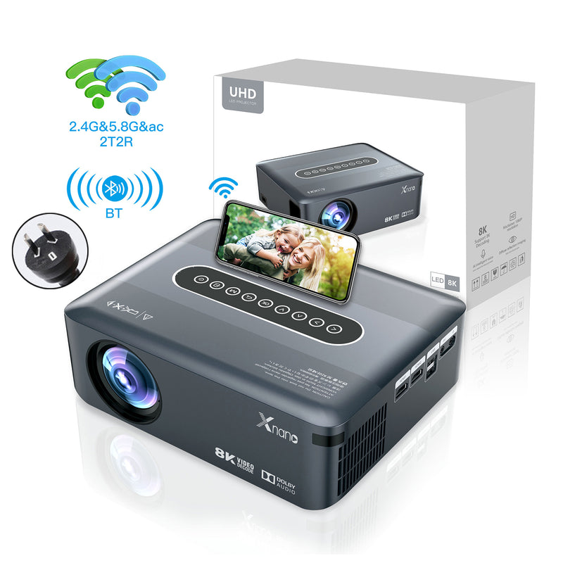 Ultra HD 8K Decoding Projection 1080p Android Movie Projector Home HDMI USB US