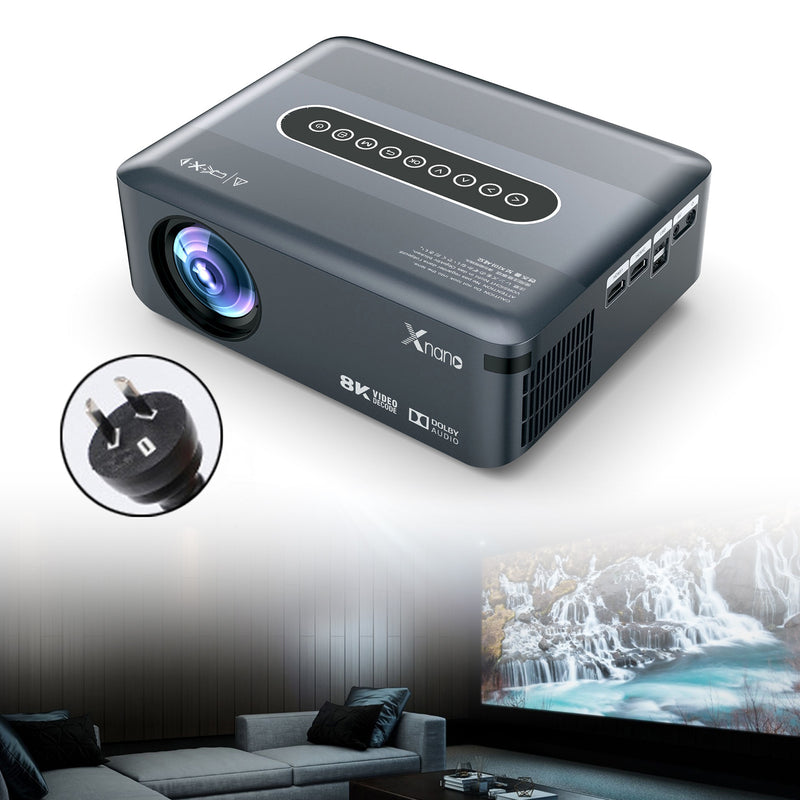 Ultra HD 8K Decoding Projection 1080p Android Movie Projector Home HDMI USB US