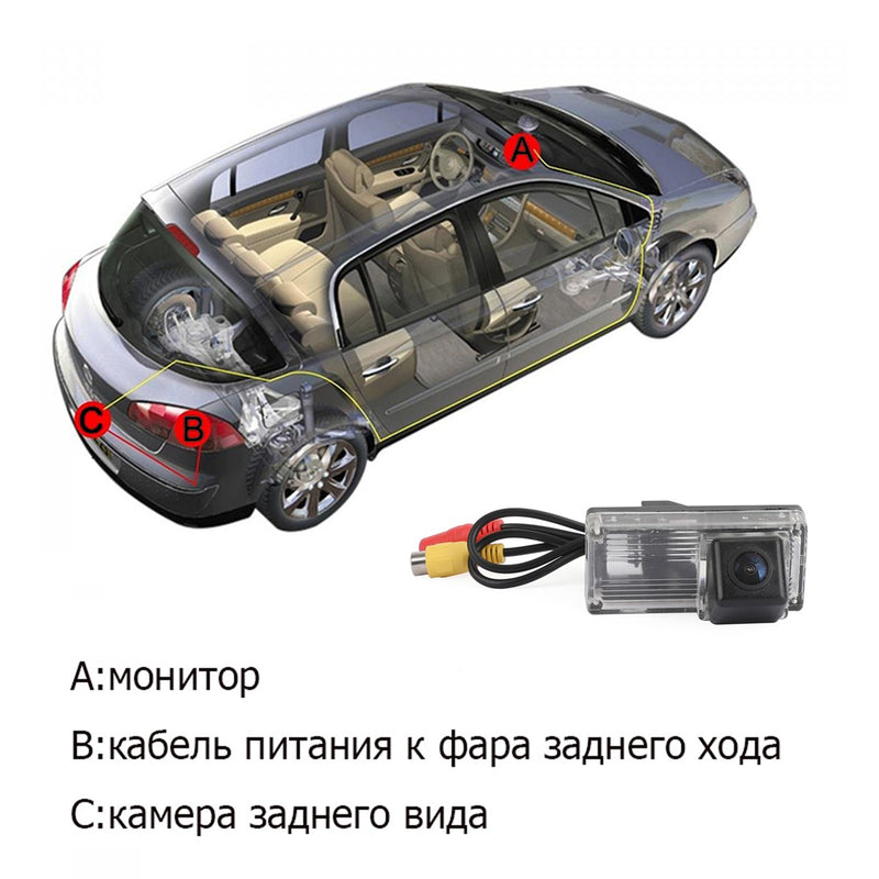 Cámara de respaldo de visión trasera de coche para Toyota Land Cruiser serie 70/100/200