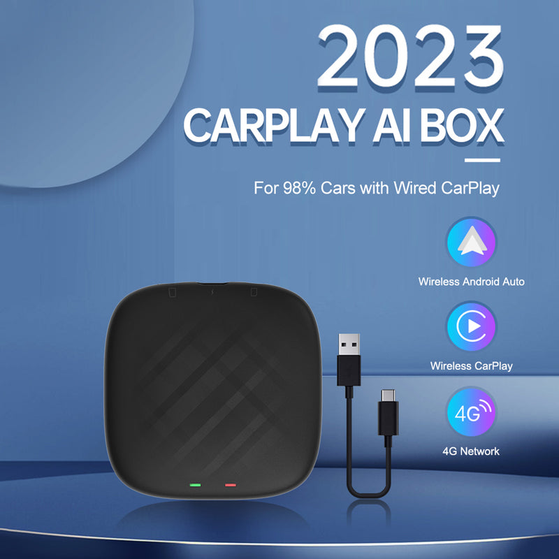 Carlinkit Carplay AI Box Mini Android 11 3+32GB Adaptador Bluetooth Inalámbrico GPS