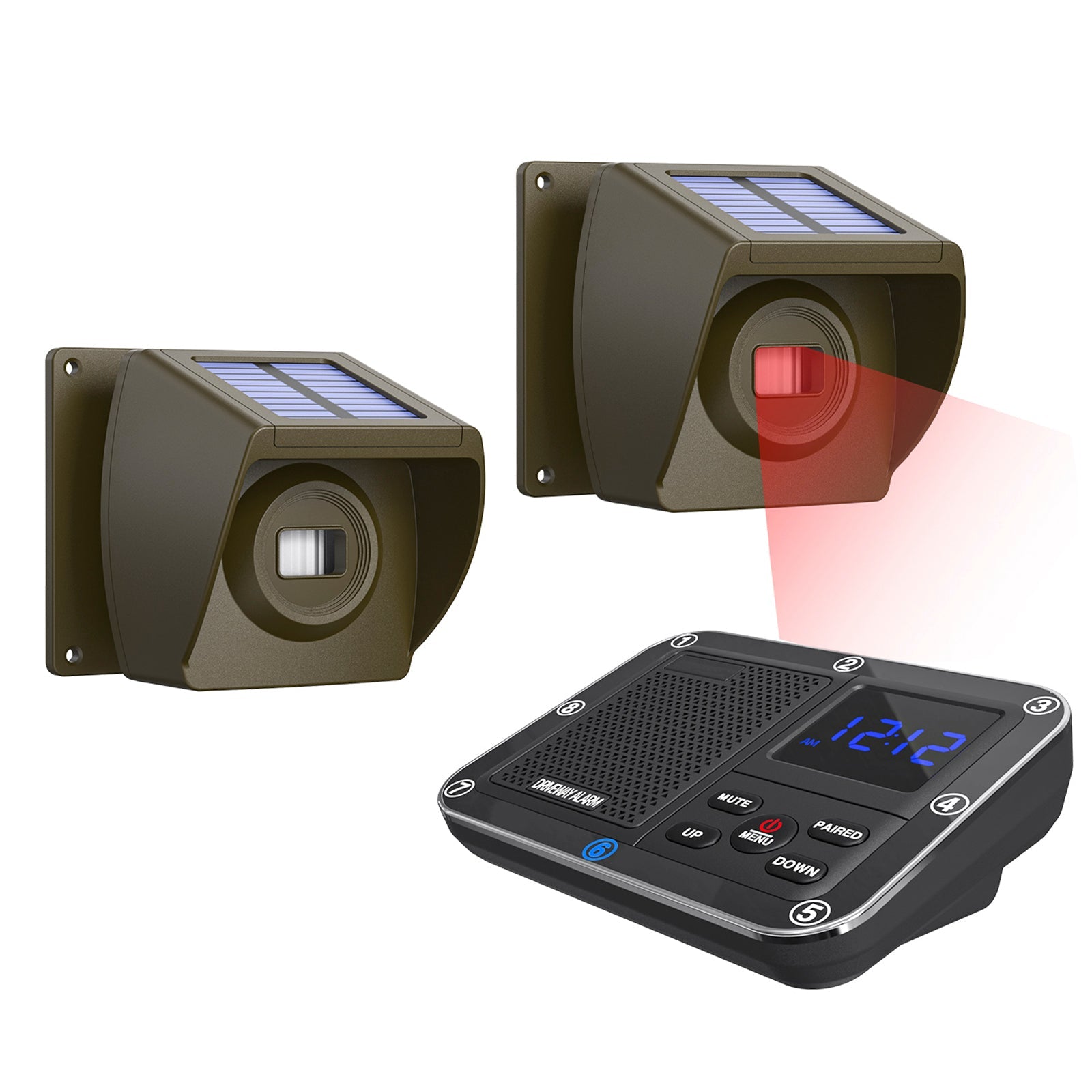 800m Solar Outdoor Infrared Powered Driveway Alarm Anti-Theft Induction Wireless