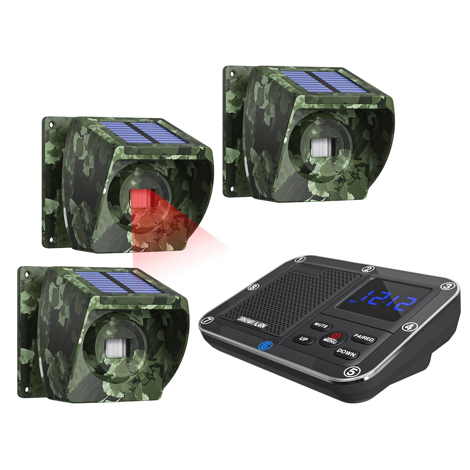 800m Solar Outdoor Infrared Powered Driveway Alarm Anti-Theft Induction Wireless
