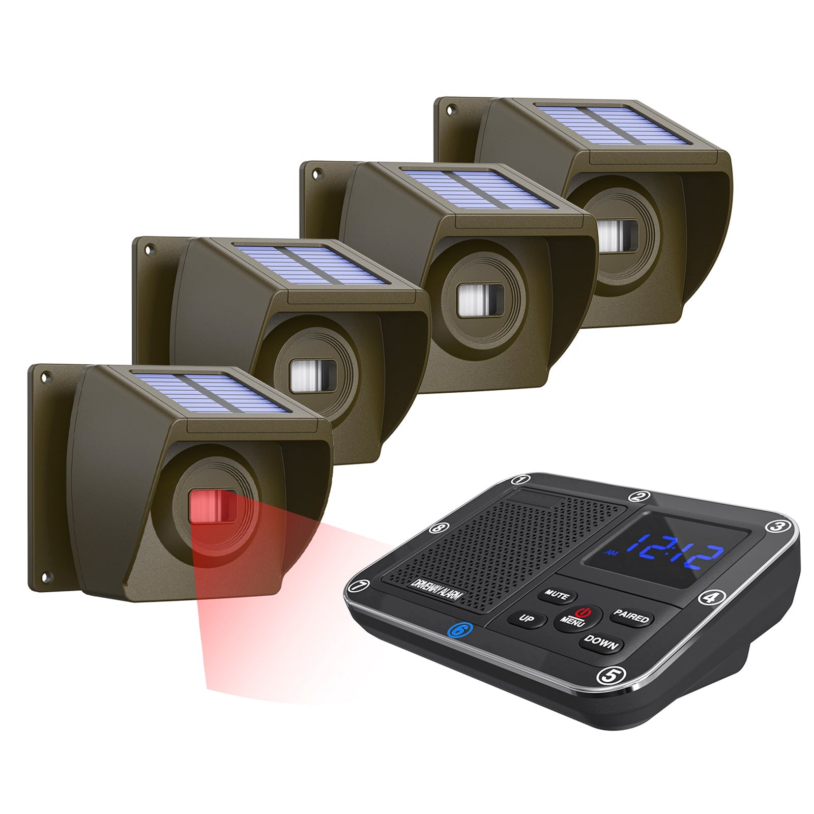 800m Solar Outdoor Infrared Powered Driveway Alarm Anti-Theft Induction Wireless