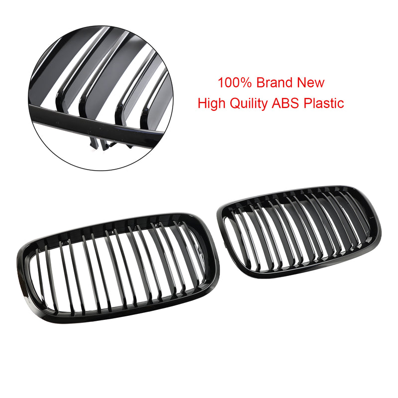 BMW X6 Hybrid E72 2008-2011 Front Bumper Kidney Grille Grill Gloss Black