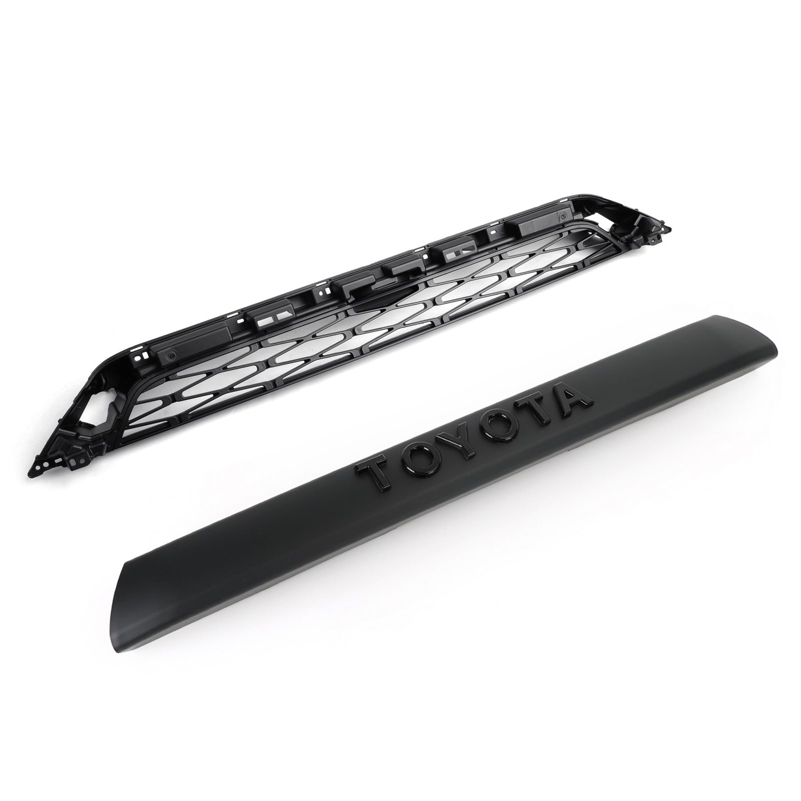 2014-2019 4Runner TRD PRO Toyota 2x Front Bumper Grille Grill with Black Logo Letter