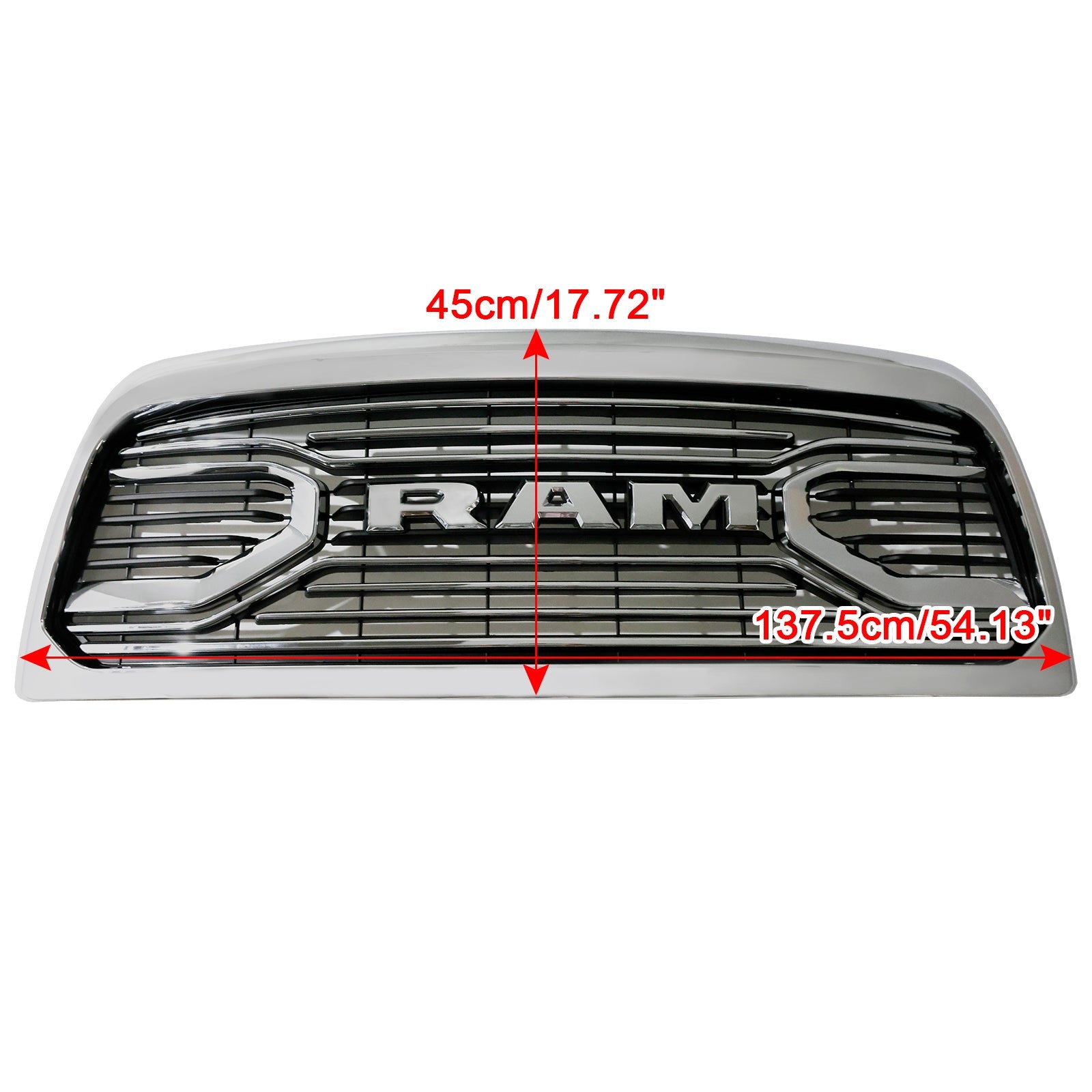 2010-2018 Dodge Ram 2500/3500 Laramie W/ Led Light Chrome Front Bumper Grille