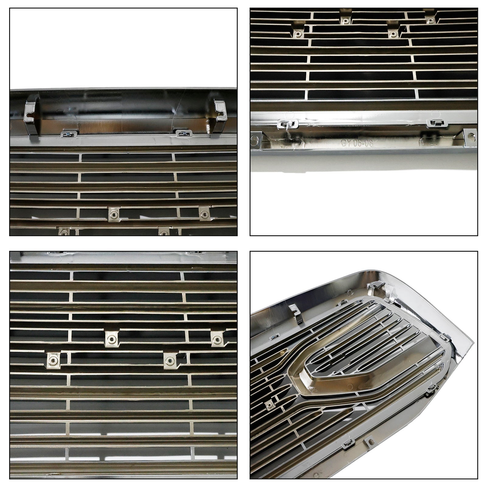 Chrome Front Bumper Grill Grille Fit Dodge RAM 1500 2006-2008 With LED Light