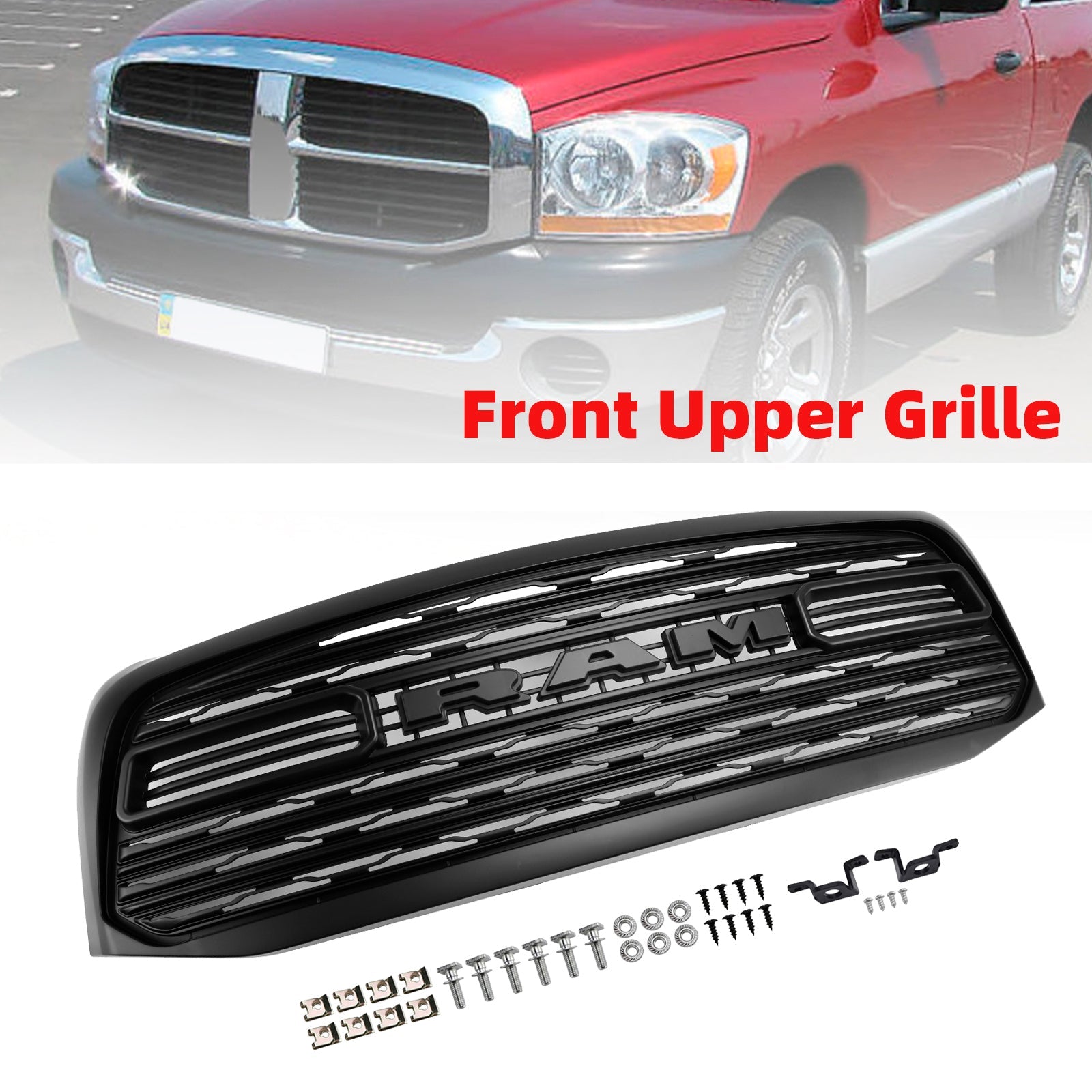 2006-2008 Dodge RAM 1500 LTD Style Front Bumper Grill Grille