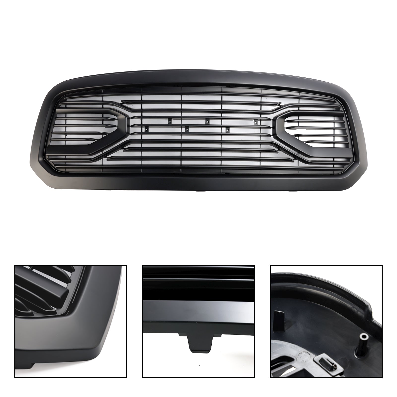 Ram 1500 2013-2018 Parrilla ABS Panal Parachoques Parrilla Malla Rebel Style BLK W/Light Generic