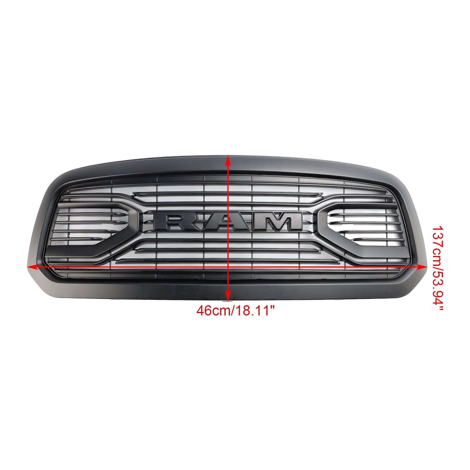 Ram 1500 2013-2018 Parrilla ABS Panal Parachoques Parrilla Malla Rebel Style BLK W/Light Generic