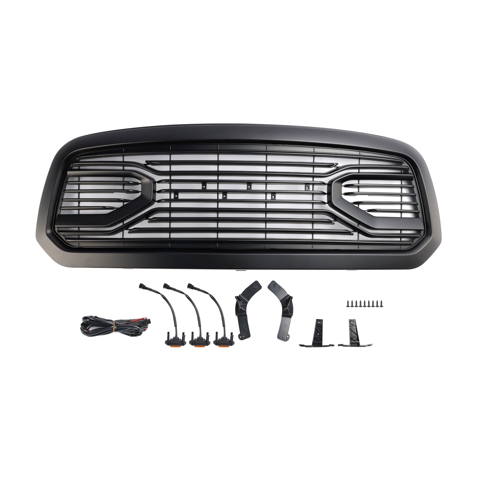 Ram 1500 2013-2018 Parrilla ABS Panal Parachoques Parrilla Malla Rebel Style BLK W/Light Generic